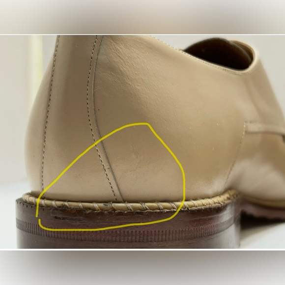 Mezlan Mens Beige Derby Shoes(Made in Spain) Size 12 - Picture 15 of 16